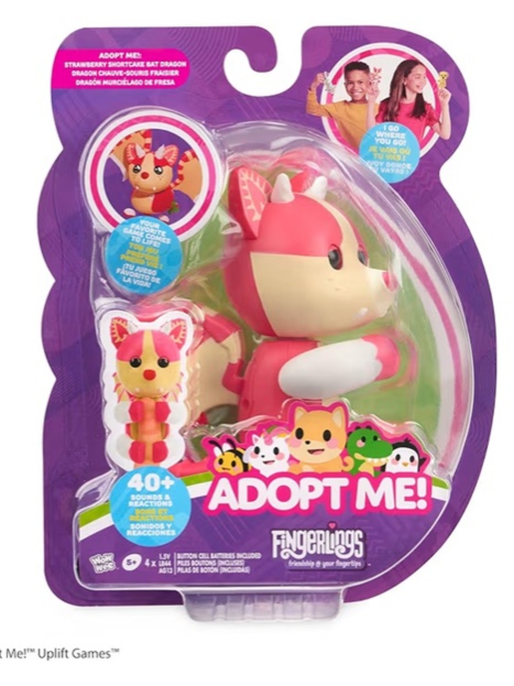 Fingerlings "Adopt Me" Interactive Pink Fox Toy new